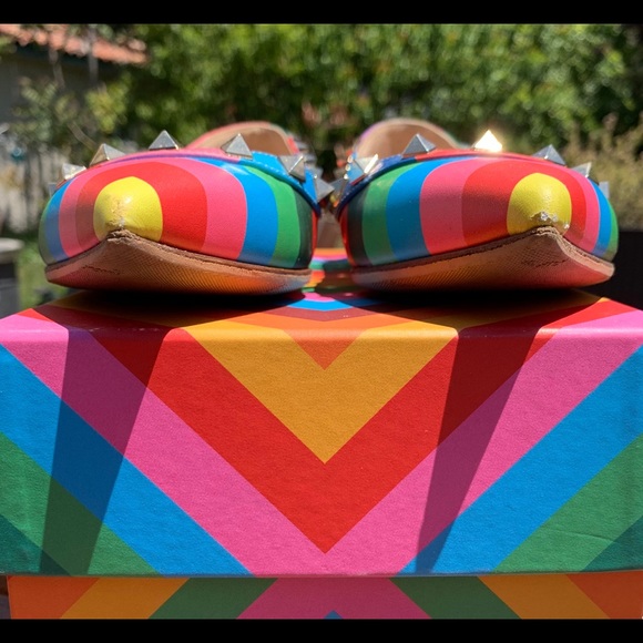 Valentino Rainbow Rockstud Flats - Picture 4 of 8